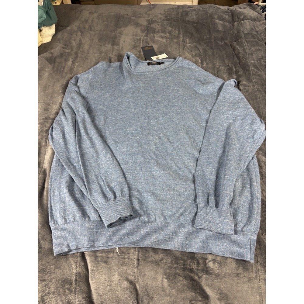 Pendleton Mens XL Blue Heather 100% Cotton Crew Neck Pullover Sweater‎ 5398